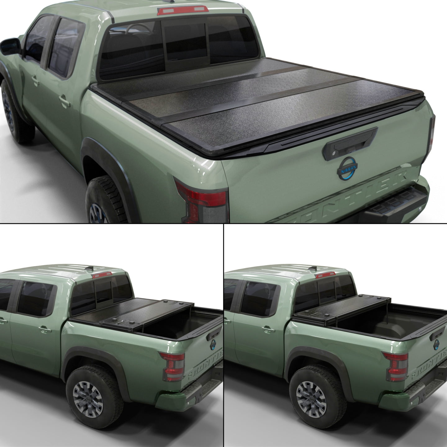 Toptiny Hard Tri-Fold Truck Bed Tonneau Cover, Fits 2005-2026 Nissan Frontier 5' Bed