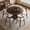 59 Inch Walnut table+6 chairs, variant on Wohh 59-inch Natural Oak Wabi-Sabi Round Dining Table with 35-inch Tempered Glass Lazy Susan, Handcrafted Japanese Style Sculptural Table for Living Room & Restaurant