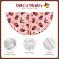 thumbnail image 3 of Daiia Cute Ladybugs 1 Drawing Merry Christmas Tree Skirt , Xmas Large Lace-up Tree Skirt, Santa Snowflakes Rustic Home Decorations New Year Party Farmhouse Decor-48", 3 of 6