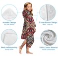 thumbnail image 7 of Red Boho Ethnic Geometric Pattern Hooded Bath Towel，50"x30" for Ages 3 To 12 Kids, Quick Dry Lightweight Soft Microfiber Hood Beach Towel Cover Up for Kids, 7 of 7