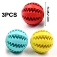 thumbnail image 4 of 3-Pack Rubber Dog Treat Dispensing Balls - Durable Interactive Snack Puzzle Toy, Teeth Cleaning & Educational, Solid Pattern, All Breed Sizes Compatible, Non-Toxic Material, No Battery Needed, 4 of 5
