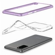 Samsung Galaxy S20 Plus Case Skyfall Flex Clear Back / Lavender Purple Trim