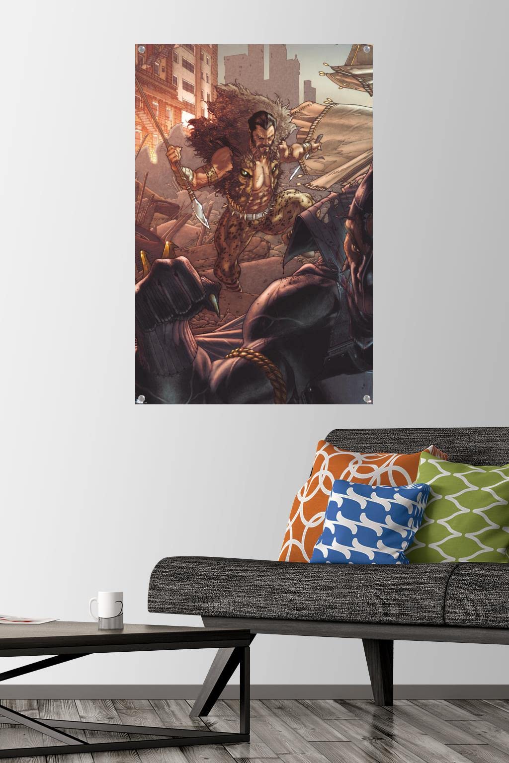 Marvel Kraven The Hunter - Black Panther: The Man Without Fear #519 Wall Poster with Pushpins, 22.375" x 34"