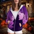 thumbnail image 7 of Godom Womens Zip Up Hoodies Oversized Sweatshirts Fall Fashion Outfits Casual Jackets Hallowee Hoodie 2025 Winter Clothes, 7 of 7