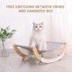 thumbnail image 2 of Cat Hammock, Pet Bed, Solid Wood Fancy Swing Chair, 2 in 1 Chair and Hammocks, Cat Furniture Gift for Your Small to Medium Size Cat and Dog, 2 of 5