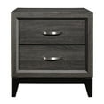 thumbnail image 5 of Contemporary Gray Finish 3pc Bedroom Set Queen Size Bed Nightstands Clean Lines Design Bedroom Furniture, 5 of 5