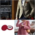 thumbnail image 5 of 20pcs 24L Fabric Cloth Covered Button 15mm Round Metal Shank Sewing Buttons for Suits Blouses Sweaters, Red, 5 of 5