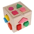 thumbnail image 1 of Bloques de Constructución de Madera, Juguete Geométrico, 13 Hoyos Juguete Educate Geométrico Accesorios Educatos Tempranos para el Bebé para la Educación de Los Nienes, 1 of 8