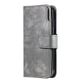 thumbnail image 6 of Allytechgroup Wallet Case for Samsung Galaxy S22 Plus, 9 Cards Slots Flip Stand RFID Blocking Bumper Shockproof Vintage PU Leather Phone Case Cover for Galaxy S22 Plus, Gray, 6 of 14