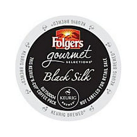 Folgers Single Serve Coffee for Keurig, Gourmet Selections Black Silk, 4 Oz