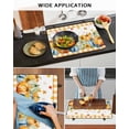 thumbnail image 5 of Large Induction Cooktop Protector Mat Thanksgiving Stove Top Covers for Electric Stove, Fall Orange Blue Pumpkin Maple Leaves Plaid Decorative Stove Burner Cover Mats, Glass Top Stove Cover, 5 of 7
