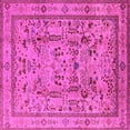 thumbnail image 1 of Ahgly Company Indoor Square Oriental Pink Industrial Area Rugs, 5' Square, 1 of 4