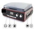 thumbnail image 4 of Stereo Phono Turntable BT Vintage Vinyl LP Record Player AMFM Radio USB/SD Aux Cassette MP3 Recorder Headphone Jack ,Perfect Gift, 4 of 6