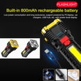 thumbnail image 3 of TFixol Compact USB Rechargeable LED Flashlight with COB Light, Portable Mini Work Light for Outdoor Use, Silver (Built-in 800mAh Battery), 3 of 6