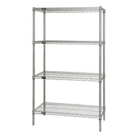 

4-Shelf Stainless Steel Wire Shelving Unit 14 x 36 x 63 in.