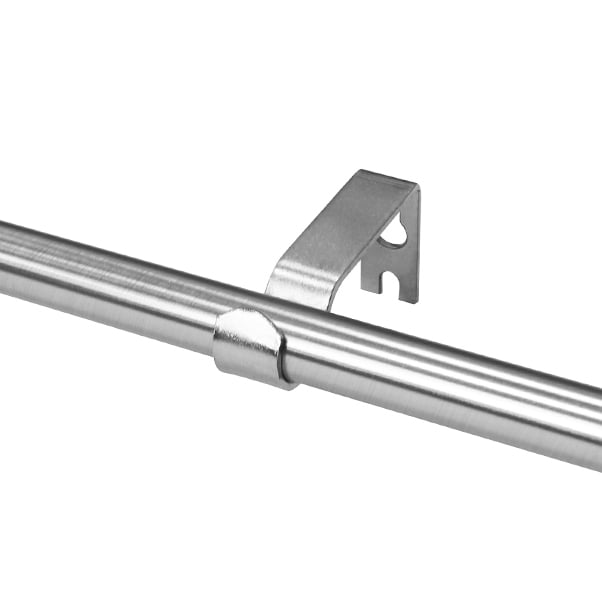 Lumi 5/8" Metal Cage Curtain Rod, Brushed Nickel, 48"-84"