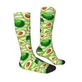 thumbnail image 3 of Balery Avocado Green Striped Fun Novelty Socks Men'S Women'S Crew Socks Funny Crazy Novelty Socks Quirky And Cool Socks, 3 of 9