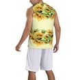 thumbnail image 2 of Xecao Sunflowers On A Yellow Background print basketball shirt for both men and women, a unisex basketball jersey perfect for theme parties-3X-Large, 2 of 6