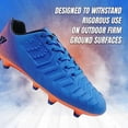 thumbnail image 5 of Vizari Kids Laguna Junior Firm Ground Outdoor Soccer Cleats/Shoes | for Boys and Girls - Royal Blue / Orange, 5 of 8