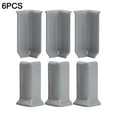 thumbnail image 2 of Baseboard Corner Blocks 6-Pack Wall Base Corner Trim Wall Corner Decor M Grey, 2 of 9