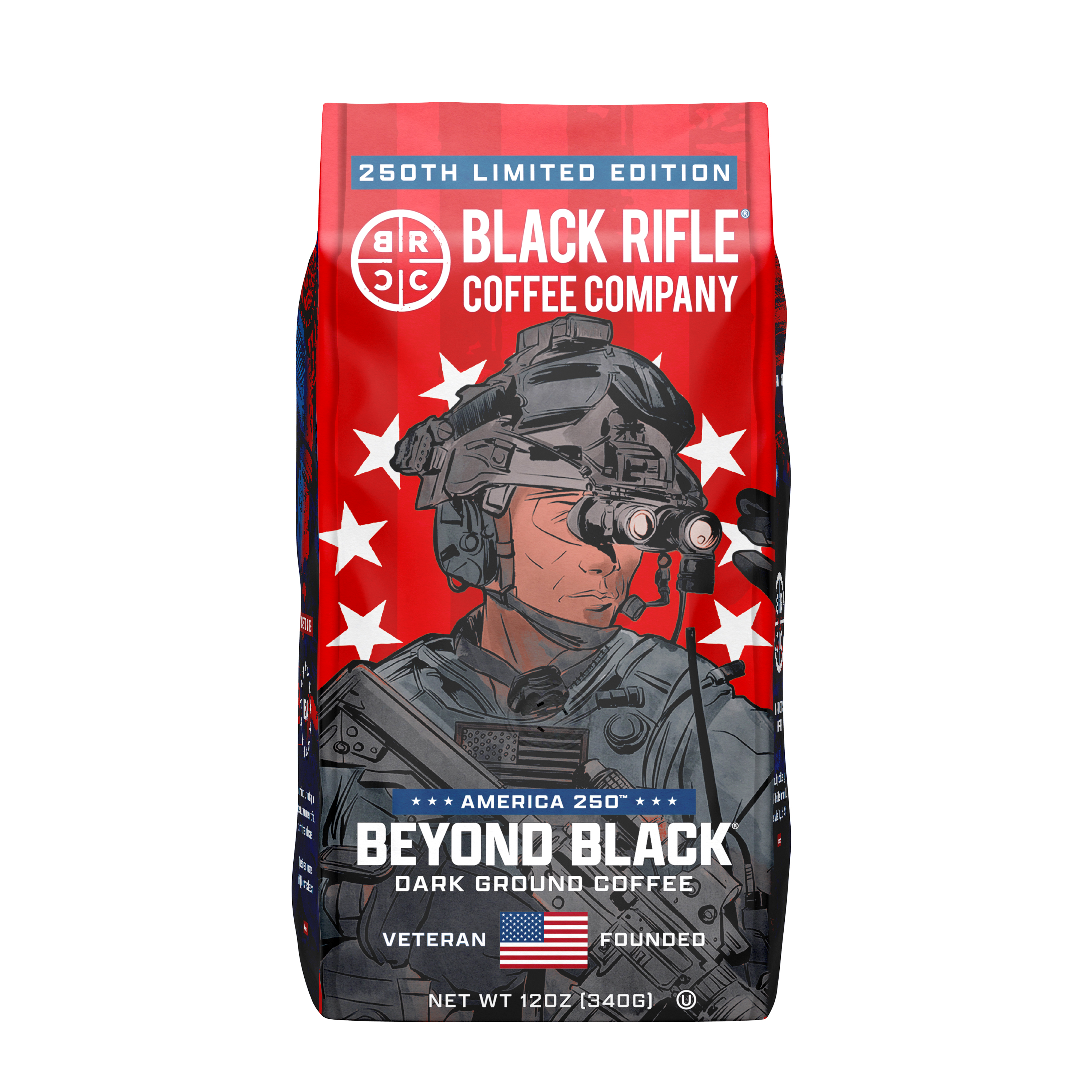 Black Rifle Coffee Company Beyond Black, Dark Roast, Ground Coffee, 12 oz