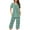 Green, variant on Womens Pajamas New Womens Casual Capris Pajama Sets 2 Piece Soft Sleepwear Short Sleeve Tops and Capris Pants Plaid Loungewear Pjs Set Outfits Women's Pajama Sets New Green XXL