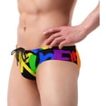 thumbnail image 4 of Men Swim Briefs Rainbow Pride Gay Bikini Swimwear Swimming Triangle Shorts, 4 of 6
