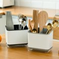 thumbnail image 3 of Storage Box Multifunctional Storage Rack Chopstick Holder Dish Drainer White, 3 of 4