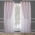 thumbnail image 2 of Cortinas TOWN & COUNTRY LUXE Talia de doble capa, 52 x 213 cm, color rosa, 2 of 9