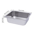 thumbnail image 5 of Fichiouy Steam Table Pans 6-Pack 2.5L Full Size 4" Deep Stainless Steel Buffet Food Prep for Restaurant Canteen Buffet, 5 of 10