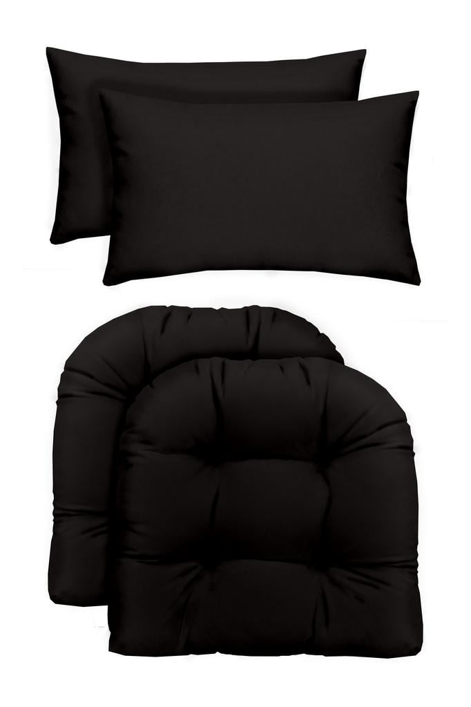 RSH Decor Indoor/Outdoor - 2 U-Shape Large Wicker Chair ...