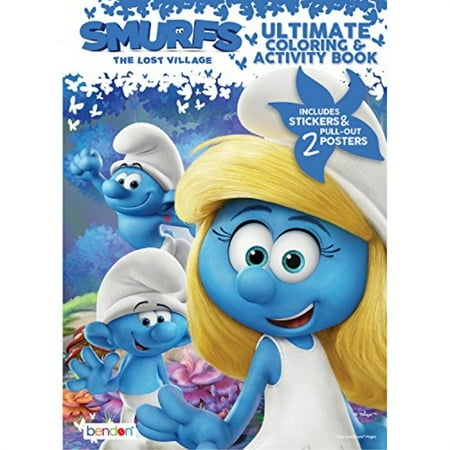 bendon smurfs: the lost village movie, ultimate coloring & activity book (11630)