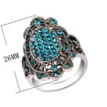 thumbnail image 7 of UDIYO Vintage Women Party Jewelry Oval Shape Hollow Rhinestones Finger Ring Gifts, 7 of 7