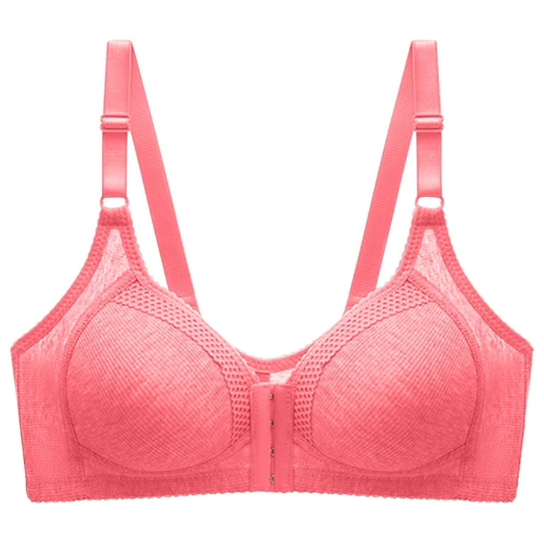 YWDJ Plus Size Strapless Bras for Women Closure in Back Sexy Bras Wireless  Sleep Bras Wide Strap Half Cup Push up Bow Comfy Bras Padded Plus Size Lace