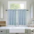 thumbnail image 2 of Buffalo Check Plaid Tier Curtains, Cotton Blend Gingham Rod Pocket Short Half Window Curtain, 2 of 6