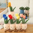 thumbnail image 1 of Lifelike Tulip&Succulent Plants Plush Stuffed Toys Soft Bookshelf Decor Doll Creative Potted Flowers Pillow for Girls Kids Gift zhangmengya LED, 1 of 2