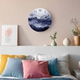 thumbnail image 3 of Wall Clock Navy Blue Mountain Clocks PVC Silent Non-Ticking Battery Operated Decorative Ombre Abstract Natural Round Clock for Home Living Room Kitchen Bedroom Office School Wall Decor 14 Inch, 3 of 9
