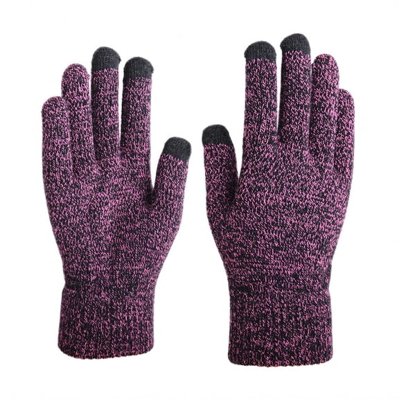 Women's Knitted Gloves,Winter Plush Gloves,Soft,Warm,Windproof,Touch Screen Gloves,Elastic Cuffs,Snow Gloves,Students Gloves 2 Pairs