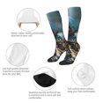 thumbnail image 3 of Naloa Cute Skeletons Figurines Knee Socks, High Socks Long Stretchy Sock Women Knee High Stocking, Long Socks for Women, 3 of 6