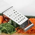 thumbnail image 6 of 4-Sided Stainless Steel Box Grater, Cheese Carrot Shredder Slicer with Fine Medium Coarse Grating Sides, Kitchen Tool, 8.5 inch, 6 of 9