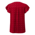 thumbnail image 3 of kamemir Womens Blouse V Neck Ruffle Sleeve Flowy Shirts Dressy Casual Cute Summer Tops(H,XXL), 3 of 5