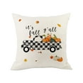 thumbnail image 2 of Guanhe Decorative & Throw Pillow Covers Thanksgiving Decorations Clearance 18''x18'' Linen Pillowcase with Plaid Printed, for Car Sofa Bed, 2 of 5