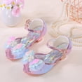 thumbnail image 2 of Staki Dress Shoes Toddler Girl Little Kids Girls Dress Pumps Glitter Sequins Princess Low Heels Princess Dress Shoes Party Dance Shoes Rhinestone Sandals Blue,9 Toddler, 2 of 9