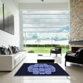 thumbnail image 6 of Ahgly Company Indoor Square Patterned Night Blue Area Rugs, 3' Square, 6 of 6