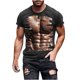 thumbnail image 4 of Camisetas de Manga Larga de los Hombres Casual Muscle Print Graphic Tee, Camiseta de Cuello de Tripulación de Manga Corta para las Vacaciones Diarias, 4 of 9