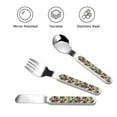 thumbnail image 3 of Cauagu Skulls1 Print 3-Pieces Toddler Cutlery Set , Kids Silverware Set with Spoons Forks & Knife Stainless Steel Utensils for Kids Dishwasher Safe, 3 of 8