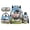 Penguin with Flower Bouquet, variant on Yspwyqan Backpack Set with Lunch Box and Pencil Case, 4Pcs 600D Polyester Lightweight Backpack Set for School Elementary Middle High School Penguin Floral Travel Daypack