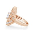 thumbnail image 4 of 2.90 CT Heart & Round Cut White Simulated Diamond Vintage Antique Art Deco Wedding Ring 14K Rose Gold Over Sterling Silver (Color: White, Clarity: VVS1-VVS2, 2.90 Cttw) -7.5, 4 of 7