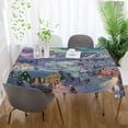thumbnail image 4 of Qxltty Whimsical Christmas Scene Square Tablecloth 60×90in Thick Wrinkle Resistant Heat Proof Durable Table Cover for Dining Table, 4 of 9