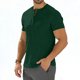 thumbnail image 4 of Usted Es Más Que una Prueba de Puntuación Estilo de Camisa Casual de Color Sólido Botón de Manga Corta Cuello Redondo Blusa, Hombre Casual de Manga Corta Botón Abajo Camisas Suéter, 4 of 6
